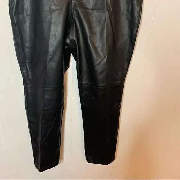 Black Faux Leather Pants  - Picture 3 of 7